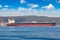 Container ship in Dardanelles strait, Turkey