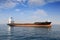 Container ship docked empty close to the port of Valencia.