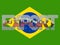 Container ship with export text and Brazil flag illustration