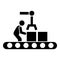 Container, shipping, man, machinery, automation icon. Element of manufacturing icon. Premium quality graphic design icon. Signs