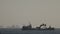 Container ships on the horizon in barcelona