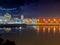 Container terminal in the evening.Port Hull in England.