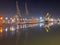 Container terminal in the evening.Port Hull in England.