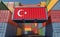 Container Terminal - Shipping Container with Turkey flag.