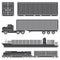 Container train trucks ships