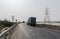 Container Truck on Kutch highway Gujarat, India