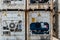 Container wall Cargo container close up texture background