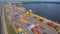 Container yard in the seaport