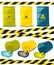 Containers with explosive and reactive substances, waste of chemical industry. Flow of dangerous toxic chemicals. Oil. Vector