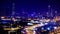 Containers Port Timelapse at Night. Hong Kong. Wide Shot.