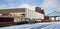 Containers in a train circulating in the port of Montreal before the Molson Compagny