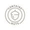 Contains nuts vector line label