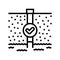 contaminant detection hydrogeologist line icon vector illustration