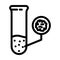 contaminant detection hydrogeologist line icon vector illustration