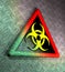 Contaminated biohazard warning sign