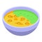 Contaminated soup icon isometric vector. Glass safety