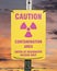 Contamination Area Warning Sign with Sunrise