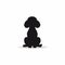 Contemplative Absurdity: Miniature Poodle Silhouette In Black