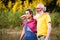 Contemplative Couple Enjoying a Sunset Nature Walk