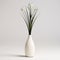 Contemplative Minimalism: 3d Lily Flowers In White Vase