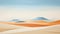 Contemplative Minimalism: Abstract Sahara Landscape With Hills And Mountains