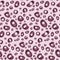 Contemporary animal print inspired vector seamless pattern in purple tones