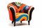 Contemporary Art Masterpiece: Abstract-Inspired Accent Chair