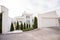 Contemporary beautiful modern white house exterior ,quality photo