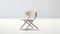 Contemporary Beige Folding Chair With Metallic Rotation - Future Tech Design