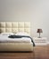 Contemporary beige vanilla suede hotel luxury bedroom