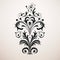 Contemporary Black Floral Design Icon With Baroque Revival Style