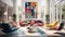 contemporary blurred home interior modern