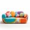 Contemporary Candy-coated 3d Sofa With Large Circles