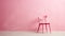 Contemporary Candy-coated Pink Chair In Minimalist Pink Room