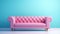 Contemporary Candy-coated Pink Sofa In 3d Rendered Room