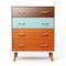 Contemporary Candy-coated Wooden Dresser With Drawers