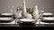 contemporary ceramic pattern design in a Western dining setting, the modern linear aesthetics, sleek lines, and
