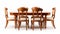 Contemporary Classicism Biedermeier Dining Table With Six Chairs