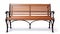 Contemporary Classicism Wooden Garden Bench With Metal Rails