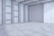 Contemporary concrete office premises interior with mock up place on wall. 3D Rendering