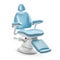 Contemporary Dental Chair with Comfortable Light Blue Design. Generative AI