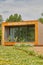 Contemporary designed new corten steel tiny house on the Floriade expo in Almere, The Netherlands