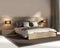 Contemporary elegant dark beige luxury bedroom