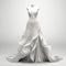 Contemporary Fairy Tale: 3d Rendered White Wedding Gown