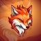Contemporary Fire Fox Mascot Logo: Sport Team Emblem & Illustration for Esport