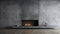 Contemporary Fireplace Design In A Grey Concrete Room