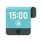 Contemporary flexible display icon flat isolated vector