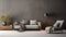 Contemporary Gray: Sophistication and neutrality Home Interior Backdrop, Mockup Style, Template