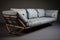 Contemporary Grey couch functional. Generate Ai