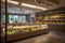 Contemporary Grocery Store Interior Design with Fresh Produce and Organic Products, Generative AI